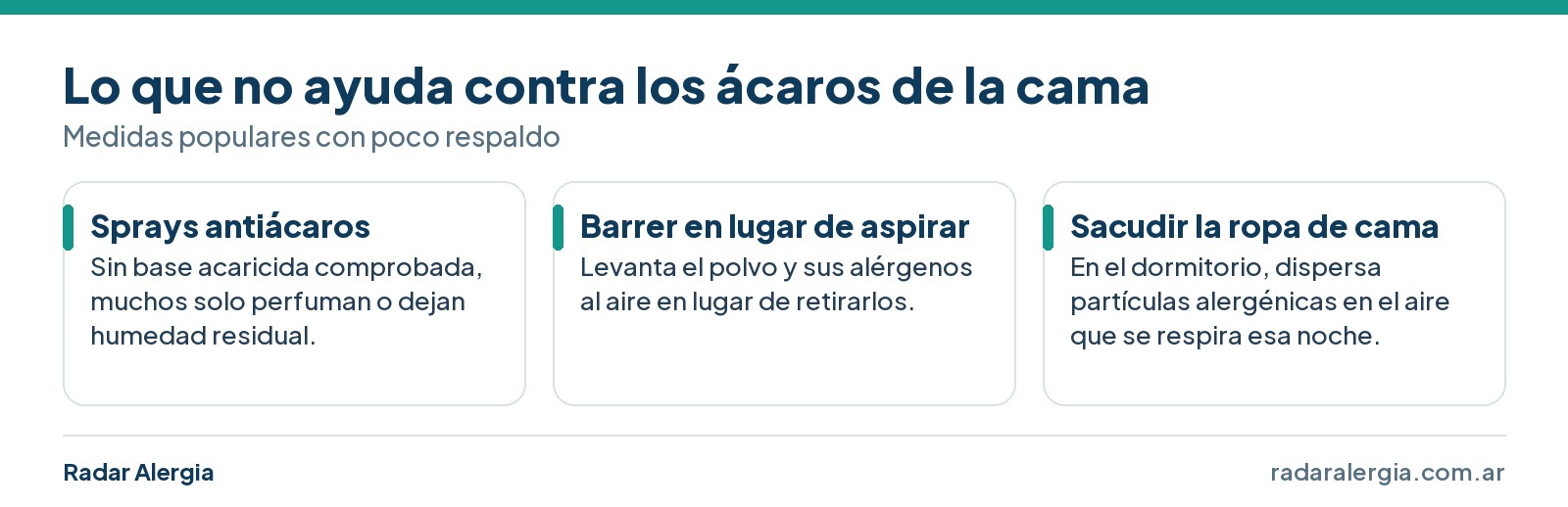 Tres medidas con poco respaldo contra los ácaros de la cama: sprays antiácaros, barrer en lugar de aspirar y sacudir la ropa de cama