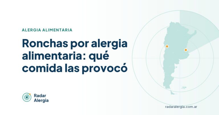 Radar Alergia: Ronchas por alergia alimentaria: qué comida las provocó