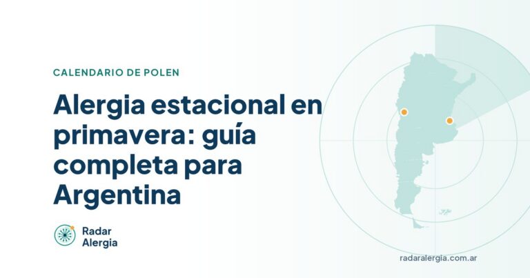 Radar Alergia: Alergia estacional en primavera: guía completa para Argentina