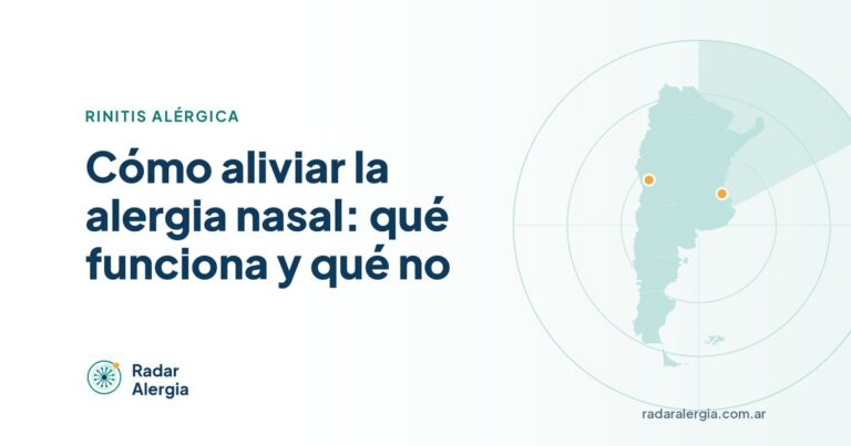 Radar Alergia: Cómo aliviar la alergia nasal: qué funciona y qué no
