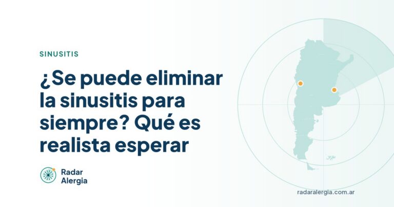 Radar Alergia: ¿Se puede eliminar la sinusitis para siempre? Qué es realista esperar