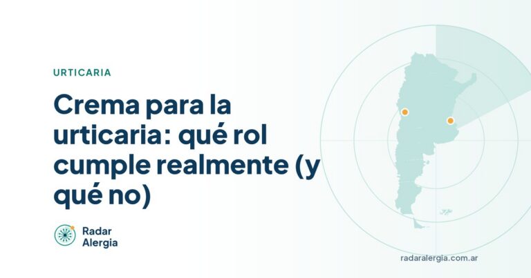 Radar Alergia: Crema para la urticaria: qué rol cumple realmente (y qué no)