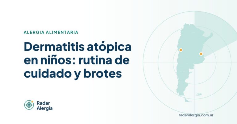 Radar Alergia: Dermatitis atópica en niños: rutina de cuidado y brotes