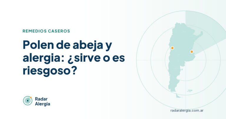 Radar Alergia: Polen de abeja y alergia: ¿sirve o es riesgoso?